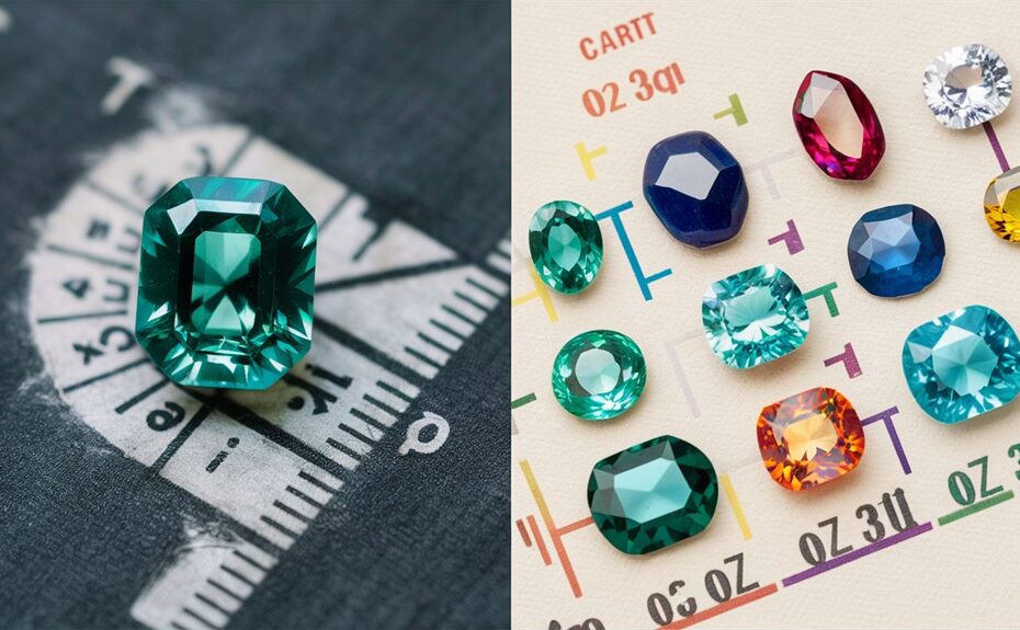 convert gemstone size carats