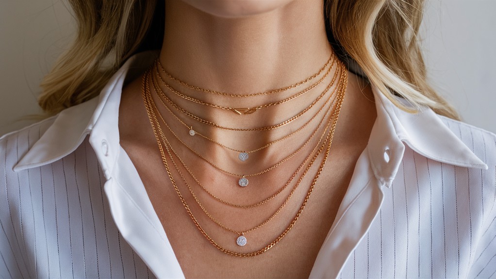 layering same length necklaces tutorial