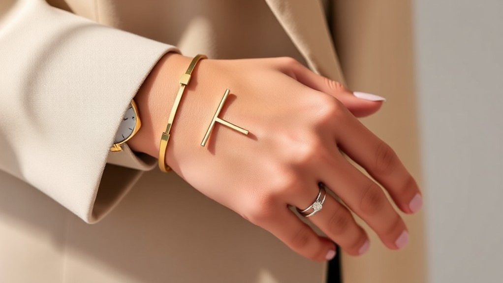 stylish t square bracelet