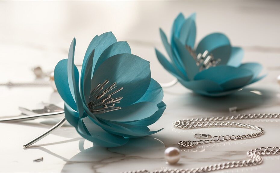 tiffany paper flower earrings